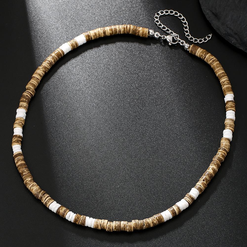 Black Agate Ethnic Style Necklace Male Surfer Man Gift Tibetan Beaded Necklace Retro Necklace