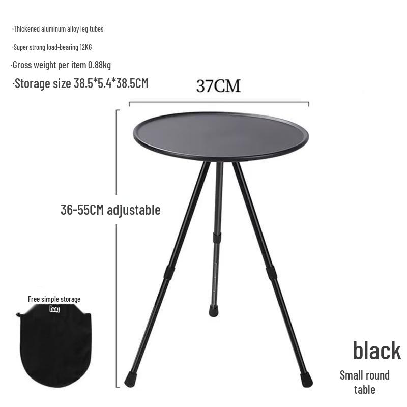 Portable Adjustable Aluminum Folding Table for Camping & Dining
