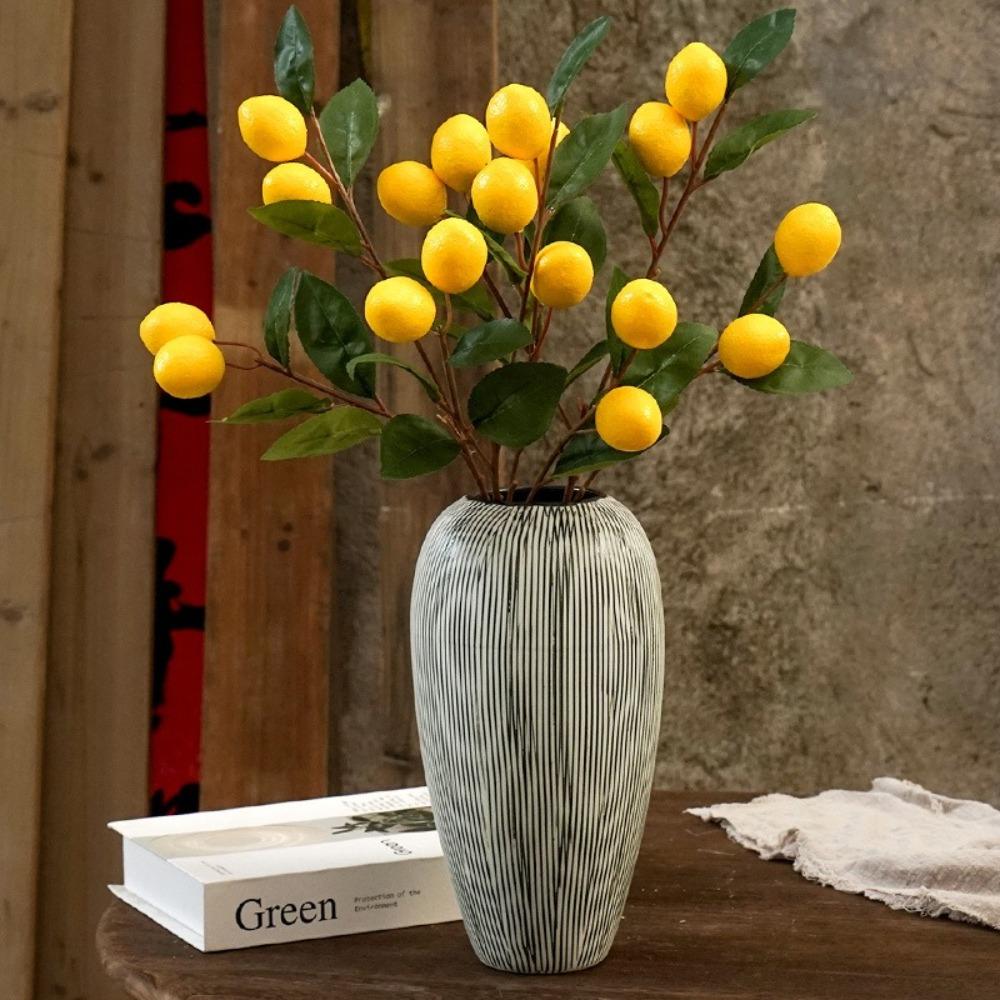 Elegant Artificial Lemon Fruit Luxury Simulation Fruit Tree Fake Plants Indoor Outdoor