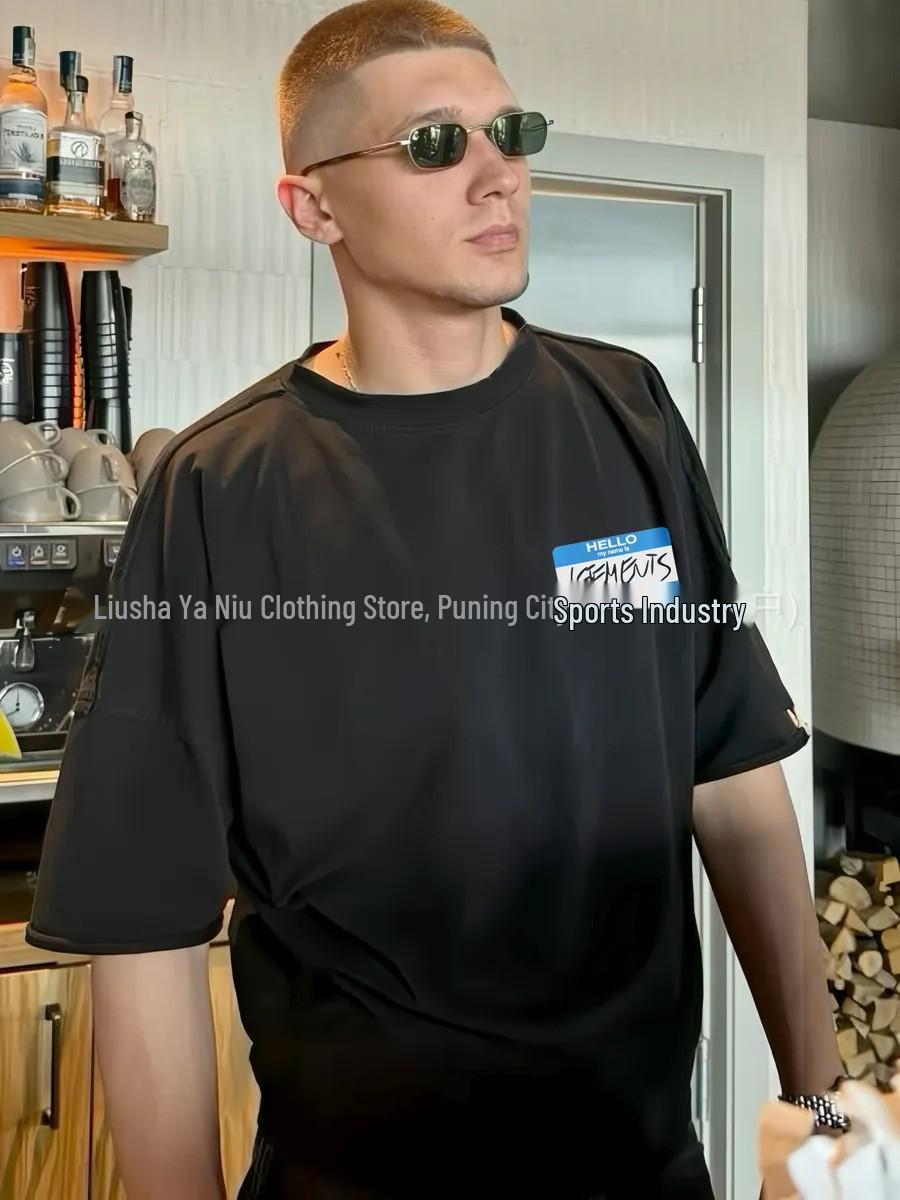 

Trendy Summer Cotton T-Shirt: Stylish, Handsome Design with Unique Street Vibe M чёрный