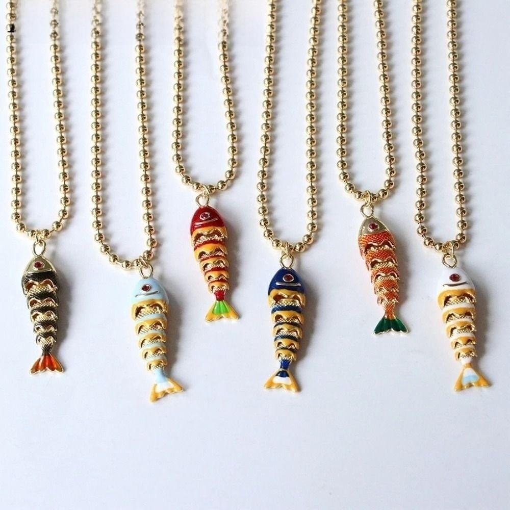 Goldfish Nylon Rope Necklace Ethnic Style Ocean Series  Necklace  Decoration