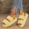 Fashion New 2025 Women Plush Slippers Home Wear Fashionable Shoes Women House Slides Women Korean Version Soft Bottom Double Slippers