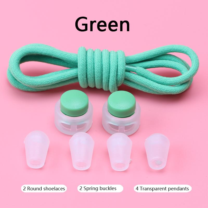 Spring Lock Shoelaces No Tie Shoe Laces Sneakers Round Elastic Shoe Lace Kid Adult Quick Without Ties Shoestrings Rubber Bands