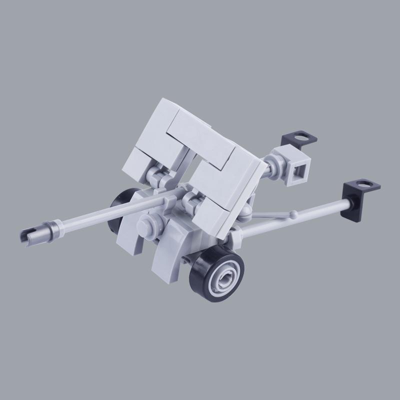 WW2 German Military Antitank Gun Building Blocks Army Soldier Figures Infantry Artillery Tower Weapon MOC Model Bricks Boys Toys