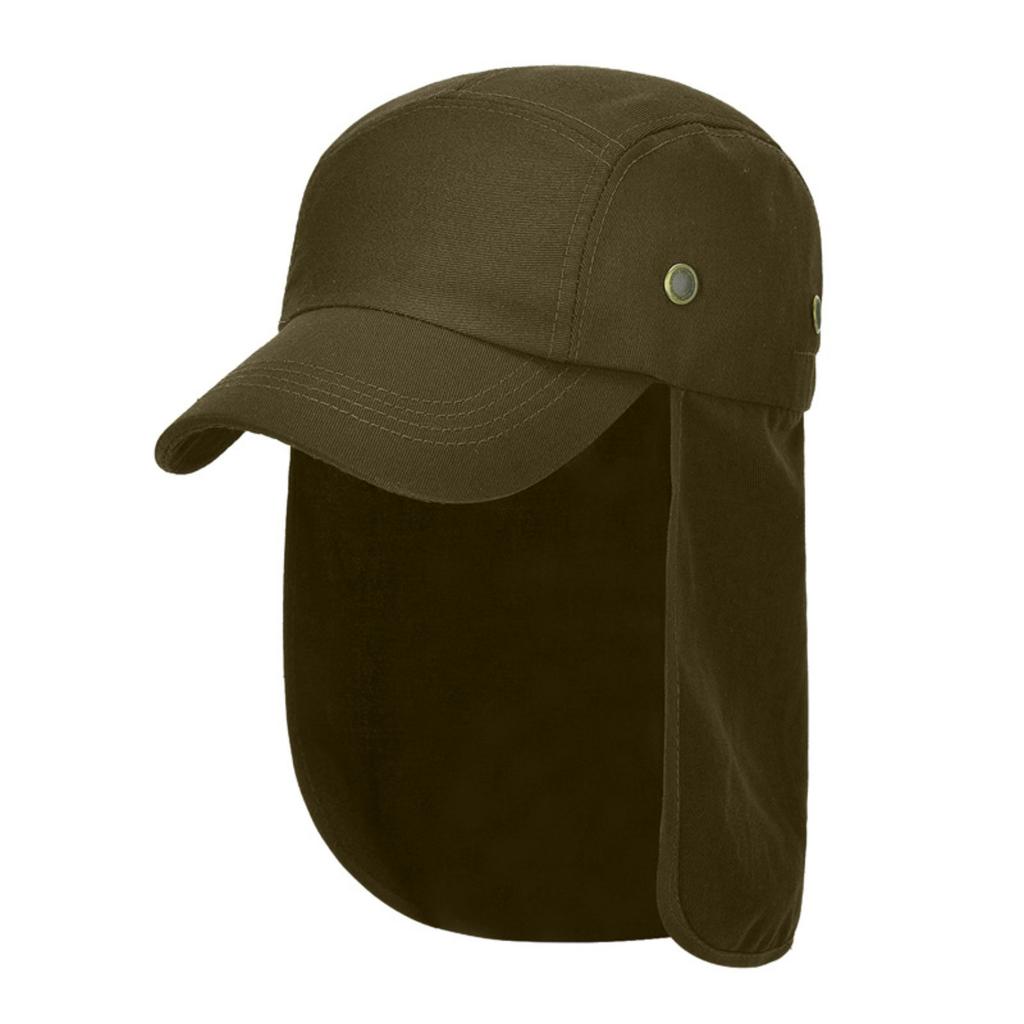 Outdoor Fishing Hat with Neck Flap Sun Protection Breathable Lightweight Adjustable Size for Men and Women