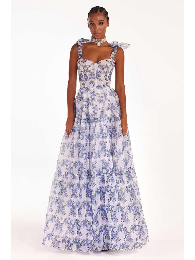 Spring & Summer Strapless Organza Evening Dress - Elegantly Designed for Women in European & American Fashion Trends