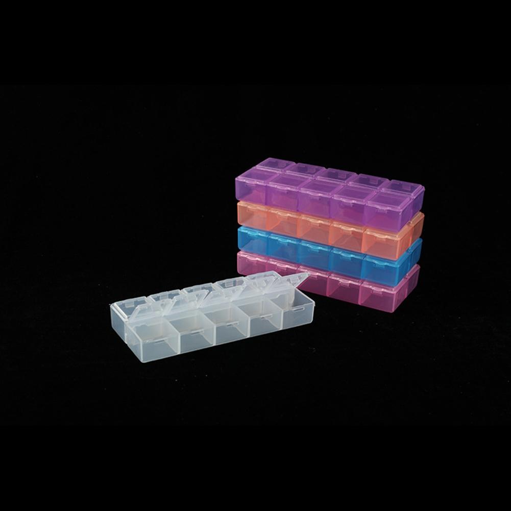Practical 10 Grids Plastic Storage Box Perfect for Craft Parts and Chips
