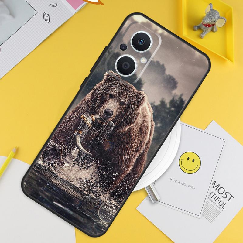 Grizzly Bear For OPPO Reno 8T 11F 12F 13F 14F 7 8 Lite 10 11 12 13 14 Pro OPPO Find X9 X8 X5 X6 Pro Case