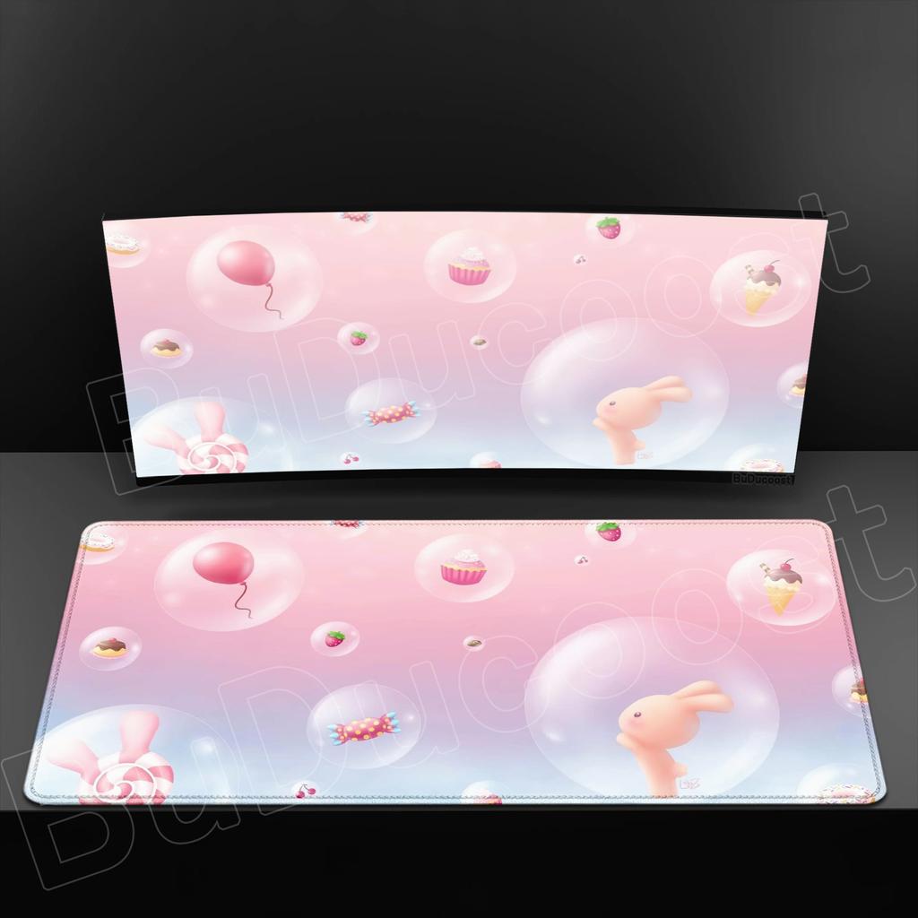 Cute Rabbit Cartoon Mouse Pads Game Office Fresh Visual Mouse Pad XXL Cute Large Table Pads Anti Slip Rubber Computer Mouse Pad