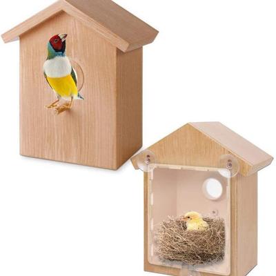 New Outdoor Birdhouse Feeder with Suction Cups - DIY Bird Nest & Feeder Combo