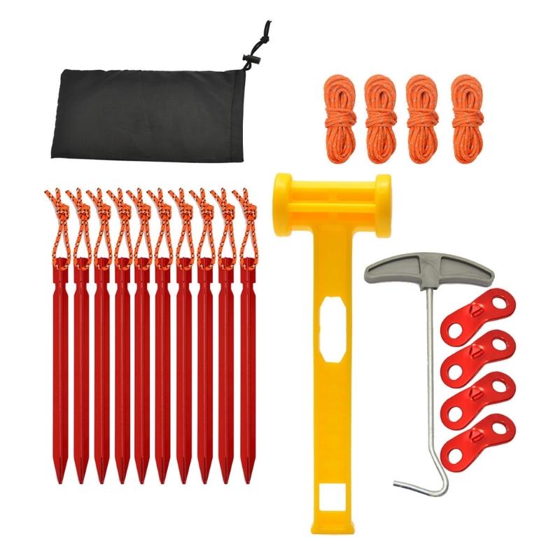 Essential Camping Accessories Durable Aluminum Tent Stakes Versatile Camping Gear for Stability and Convenience