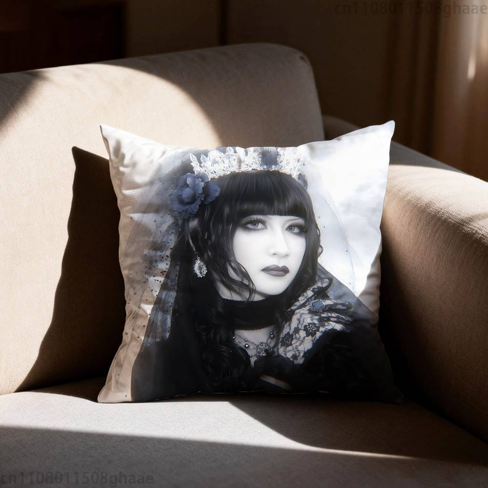 Malice Mizer Visual Kei Rock Pillow Case Antidustmite Pillowcase Invisible zipper silky short plush Sofa cushion cover