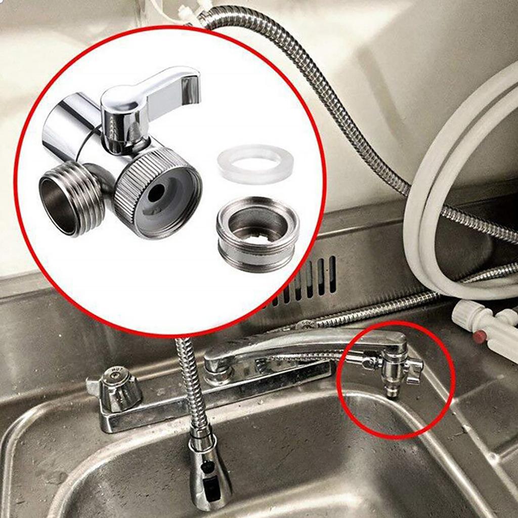 Dual Mode Faucet Diverter - Switch Faucet/Shower Dispense At the Touch of a Button Tool-Free Installation Easy Installation