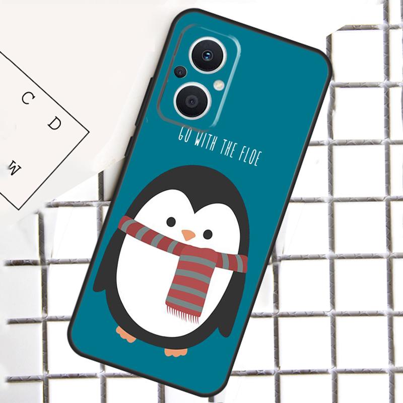 Cute Penguin For OPPO Reno 13 14 12 11 10 Pro 11F 12F 13F 14F 7 8 Lite 8T OPPO Find X5 X6 X8 X9 Pro Case