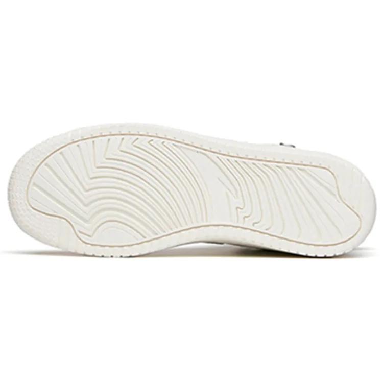 Anta Casual Slip Resistant Abrasion Resistant High top Skateboard Shoes Women's White Gray (Unisex) Skate Shoes 122148013R 1