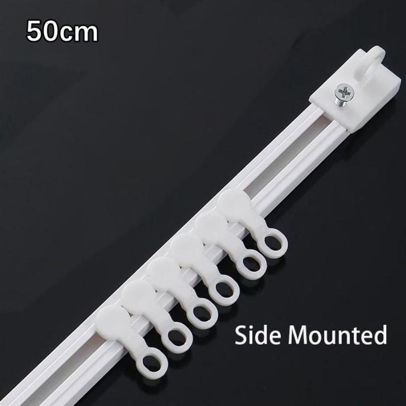 

Self Adhesive Curtain Sliding Track Without Punching Nano Silent Track Top Mounted Side Mounted Home Window Decor Accessorie Side Mount50CM