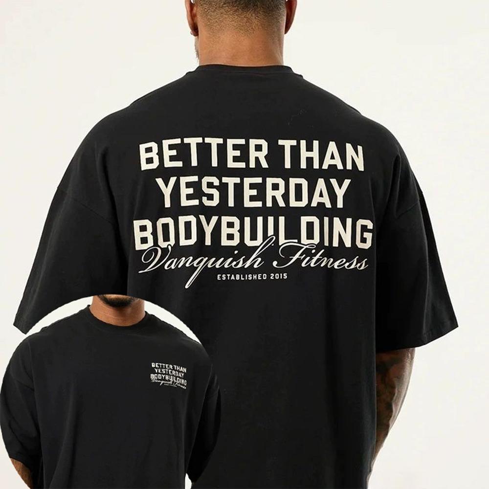 

2025 British Men s Fitness Sports Short Sleeve T-shirt Loose Cotton Round Neck T-shirt Trendy Fashion Casual Street Tops 4XL