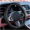 Car Steering Wheel Cover 2025, Universal Auto PU Cute Breathable -Black