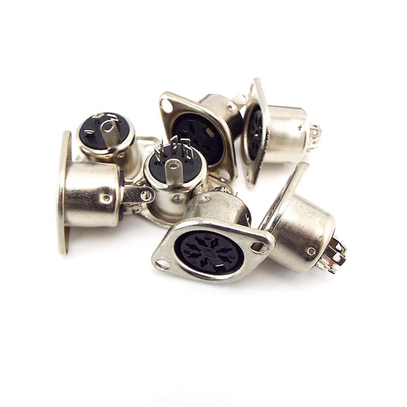 Computer Keyboard Plug 3P 4P 5P 6P 7P 8P DIN S Terminal Connector Female Socket MounTerminal Connector SOLDER