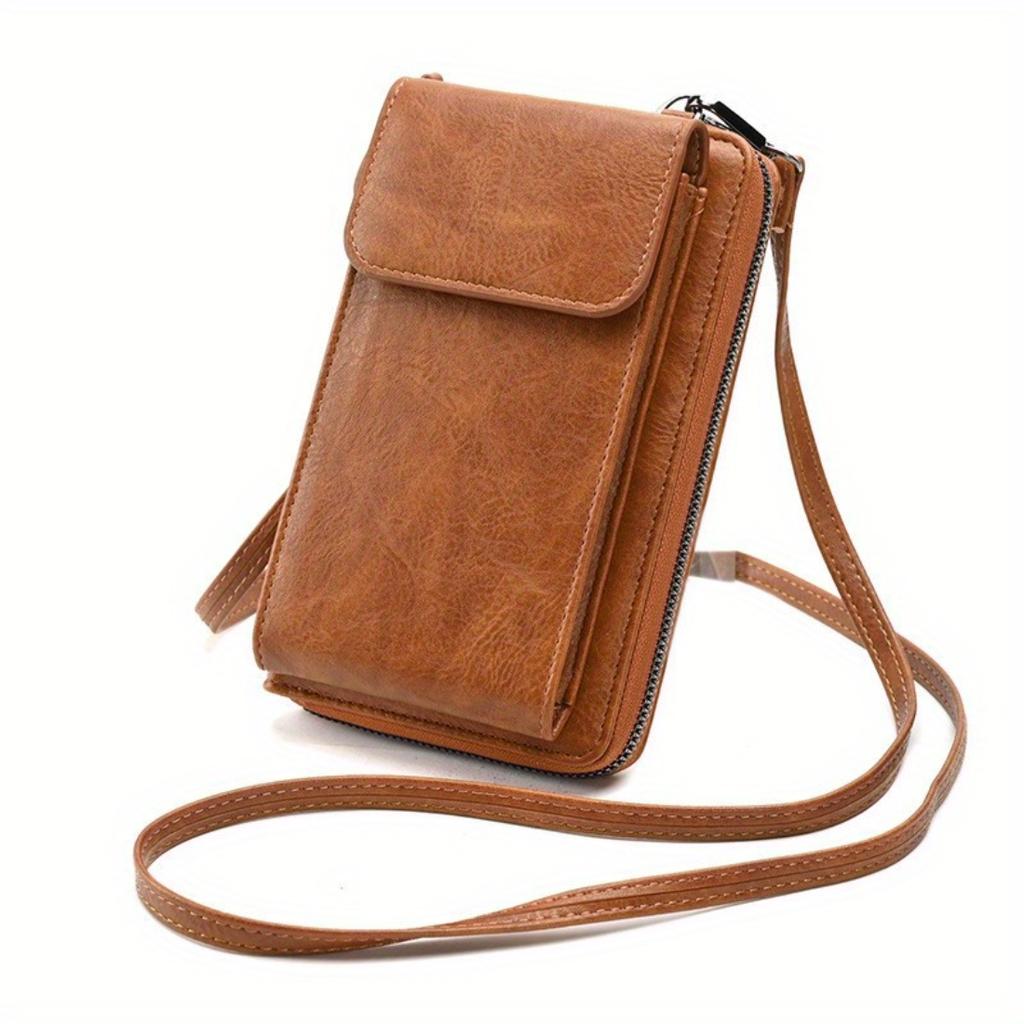Women New Soft Leather Phone Crossbody Bag, Niche Fashion Mini Coin Purse, Versatile Trendy Single Shoulder Small Handbag For Daily Life