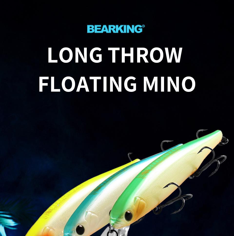 Bear King BEARKING 110mm 15g Floating Minnow Fishing Lure (Dives 1.5m) M111
