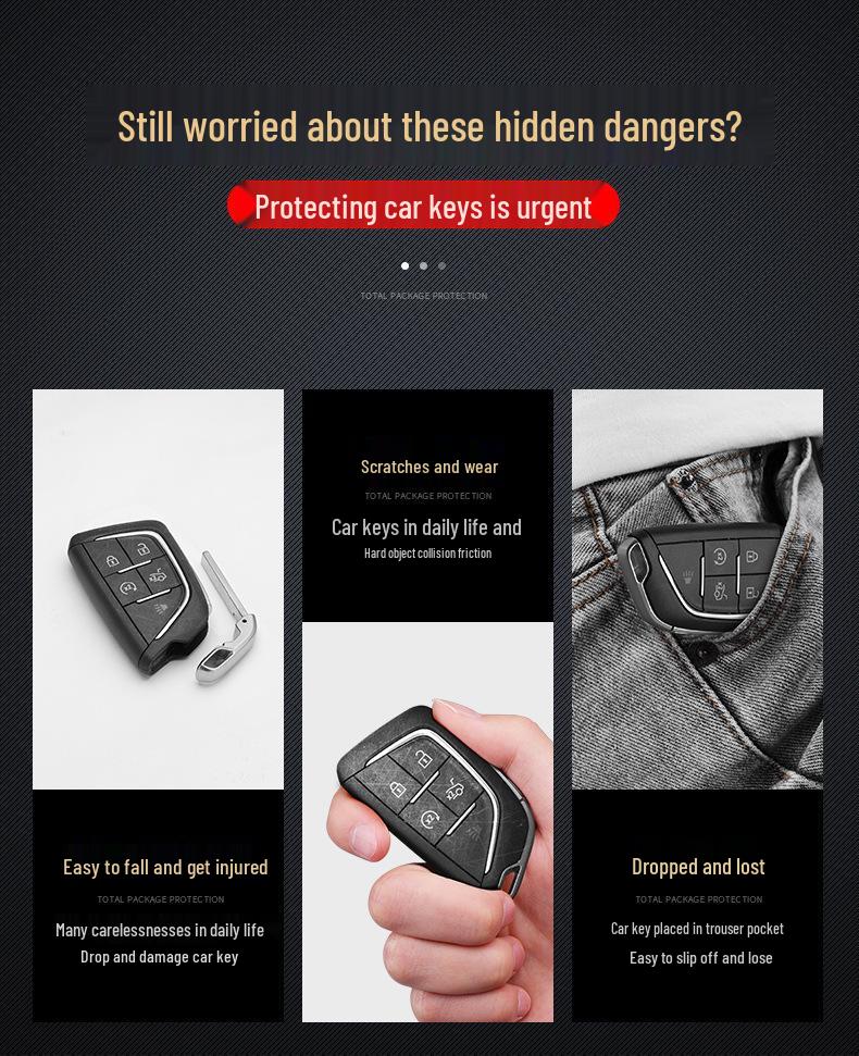 Cadillac Key Case for XT5, XT4, CT5, XT6, CT6 - Keychain and Protective Shell