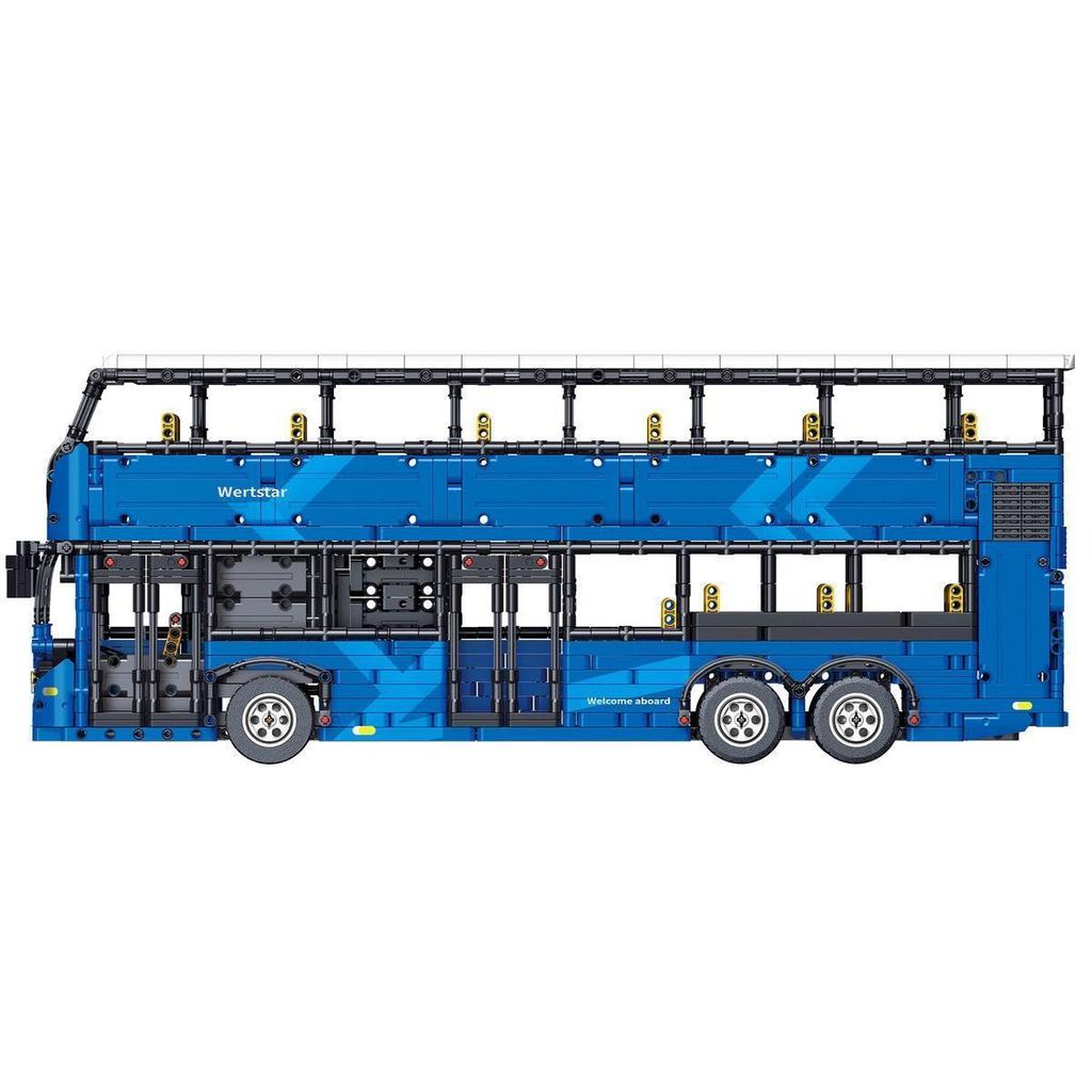 2692pcs Double-Decker Bus Tourist Sightseeing Constructible Model Toy Educational Building Blocks Set for Kids NO.66619