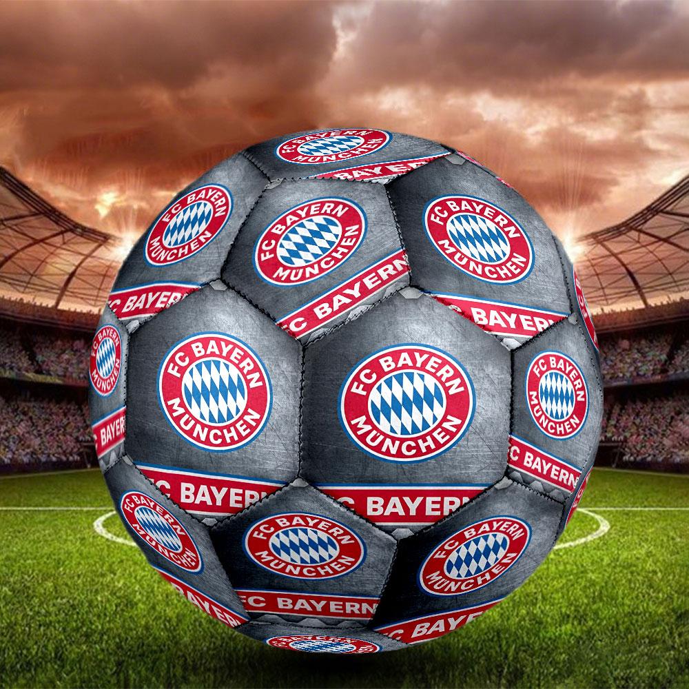 Piłka Nożna FC Bayern Rozmiar 5, Standardowa Piłka Meczowa do Gry Sportowej i Treningu Drużynowego, Idealny Prezent dla Fanów Piłki Nożnej