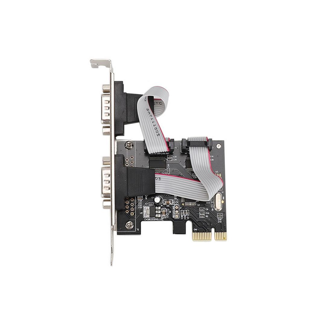PCI E PCI Express To Dual Serial DB9 RS232 2 Port Controller Adapter Card