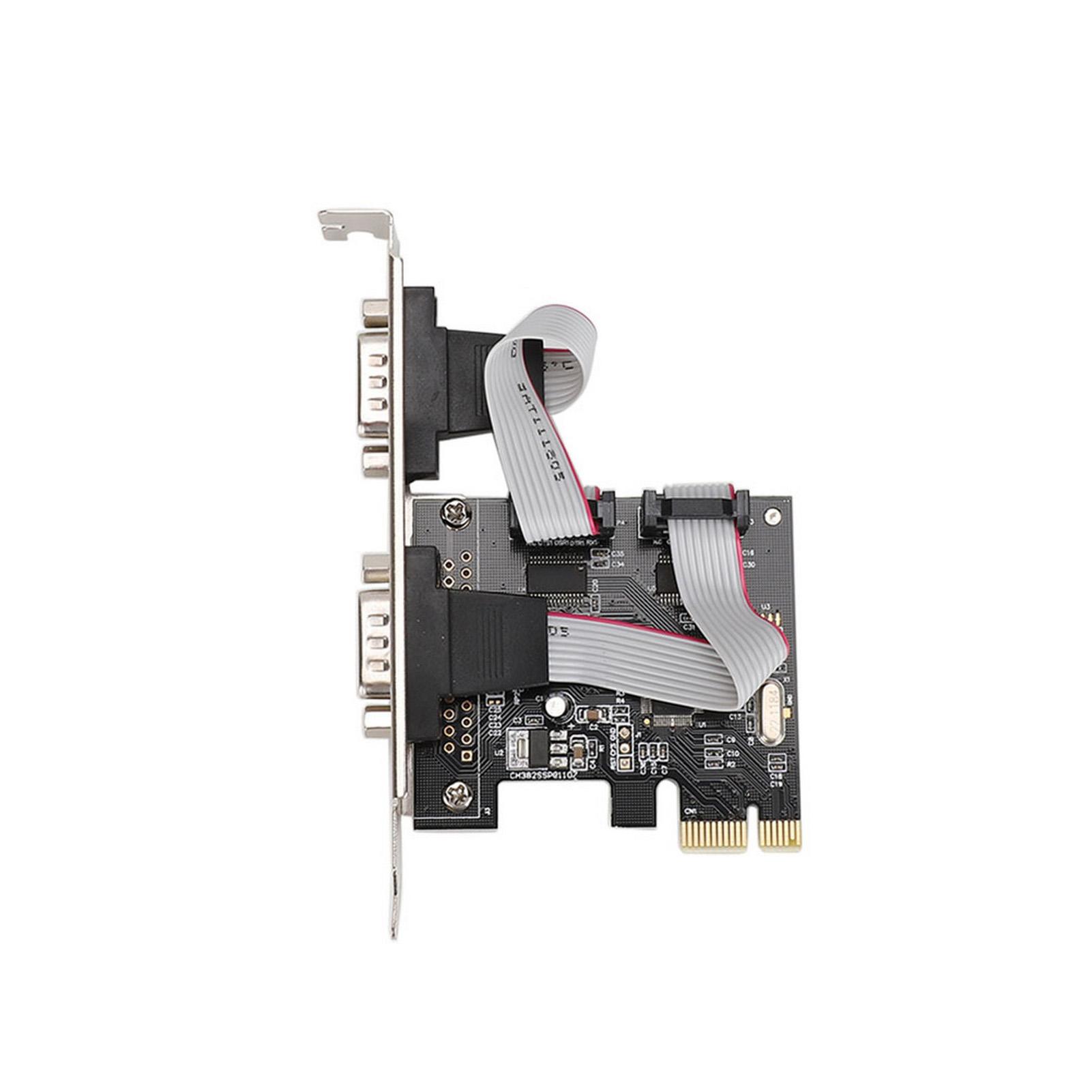 

Адаптерна карта контролера PCIE PCI Express до подвійного послідовного порту DB9 RS232
