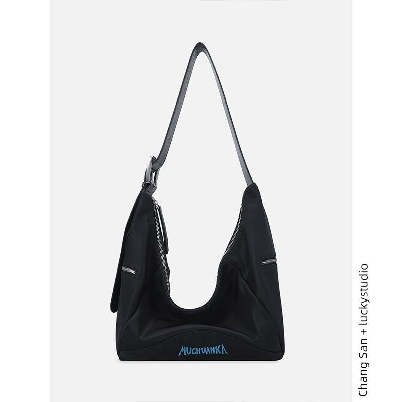 

Сумка-мессенджер Kikawa Card Original для досуга и спорта, сумка-пельмень, уличный нишевый стиль, модные брендовые сумки, женская 2025, новая сумка Black