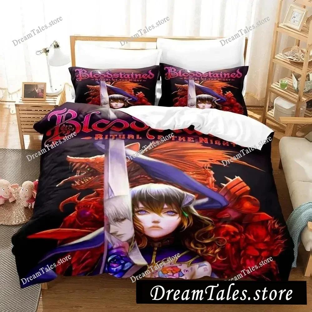 Anime BLOODSTAINED RITUAL OF THE NIGHT Bedding Set Single Twin Full Queen King Size Bed Set Adult Kid Bedroom Duvet Cover Sets