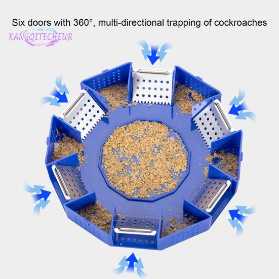 Cockroach Catcher Box, Single Layer PP Plastic, Round Roach Trap for Kitchen