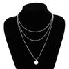 Chic Multi Layer Necklace Featuring High Quality Metal Sequins And Imitation Pearls Ideal For Trendy Occasions