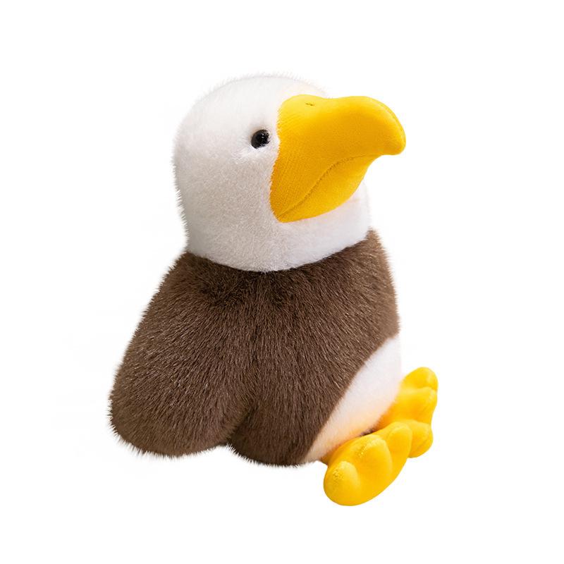 Cute Simulated Bald Sea Eagle Doll Plush Toy Eagle Vulture Bird Doll Boy Soothing Rag Doll