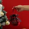 LINLIN Christmas Candy Bags, 2 Pcs Christmas Velvet Gift Bags Pouches with Drawstring Small Candy Bags for Christmas Party Snack Gift Ornaments