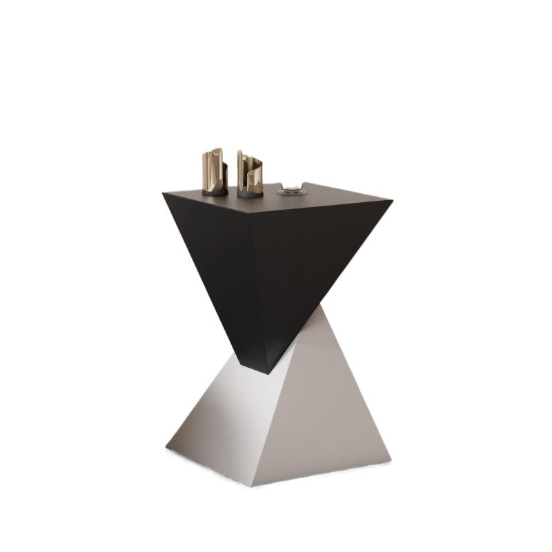 Metal Luxury Sofa Side Table  Minimalist Bedroom Nightstand  Stain-Resistant Geometric Tea Table  Modern Corner Stand