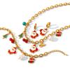 Christmas Series Jewelry Necklace Drip Oil Christmas Earrings Christmas Tree Bell Reindeer Pendant Titanium Steel Bracelet