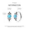 925 Silver Unique Design Celtic Knot Blue Turquoise Hoop Earrings For Women Jewelry Gift