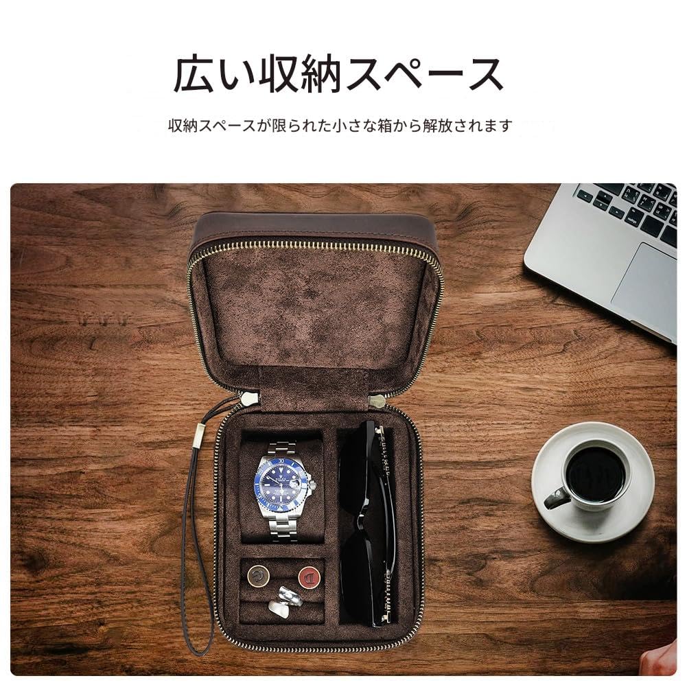 Family Single Watch Travel Storage Organizer for and Glasses Portable Protection with Wrist Strap and Zipper Contact's Case, Case, Watches, Earrings,