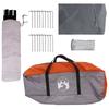 Family Tent with Roof Gray and Orange 600 x 400 x 268 cm