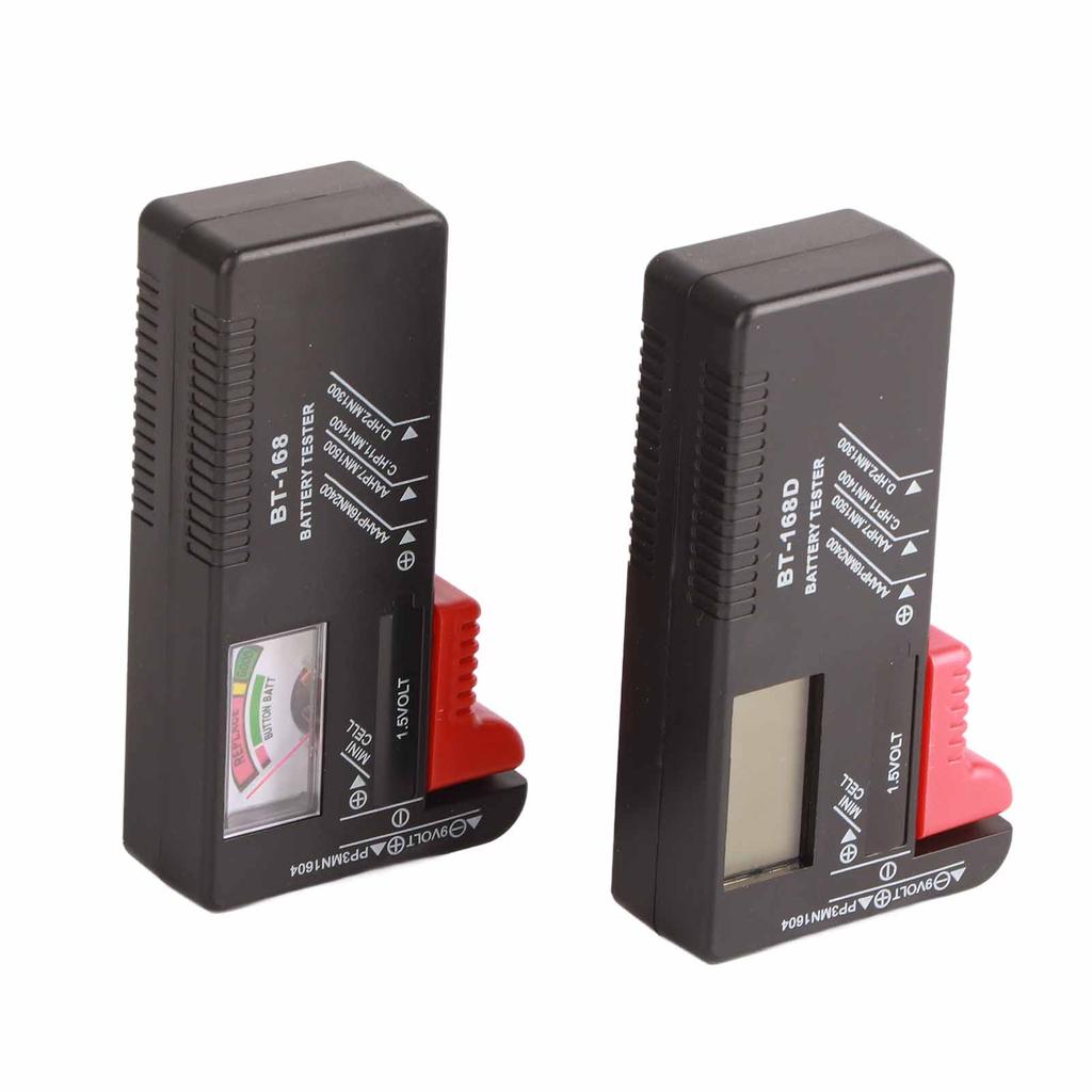 2PCS Battery Power Tester Portable Battery Capacity Checker Digital and Pointer Type 168‑168D