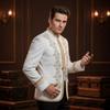 Jacket with Gold Embroidery Formal Performance Elegant for Performers