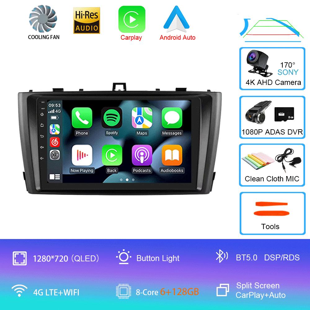 Android 14 Car Radio For Toyota Avensis 2008-2015 Multimedia Video Player Stereo GPS Navigation 5G WIFI DSP Carplay Android Auto
