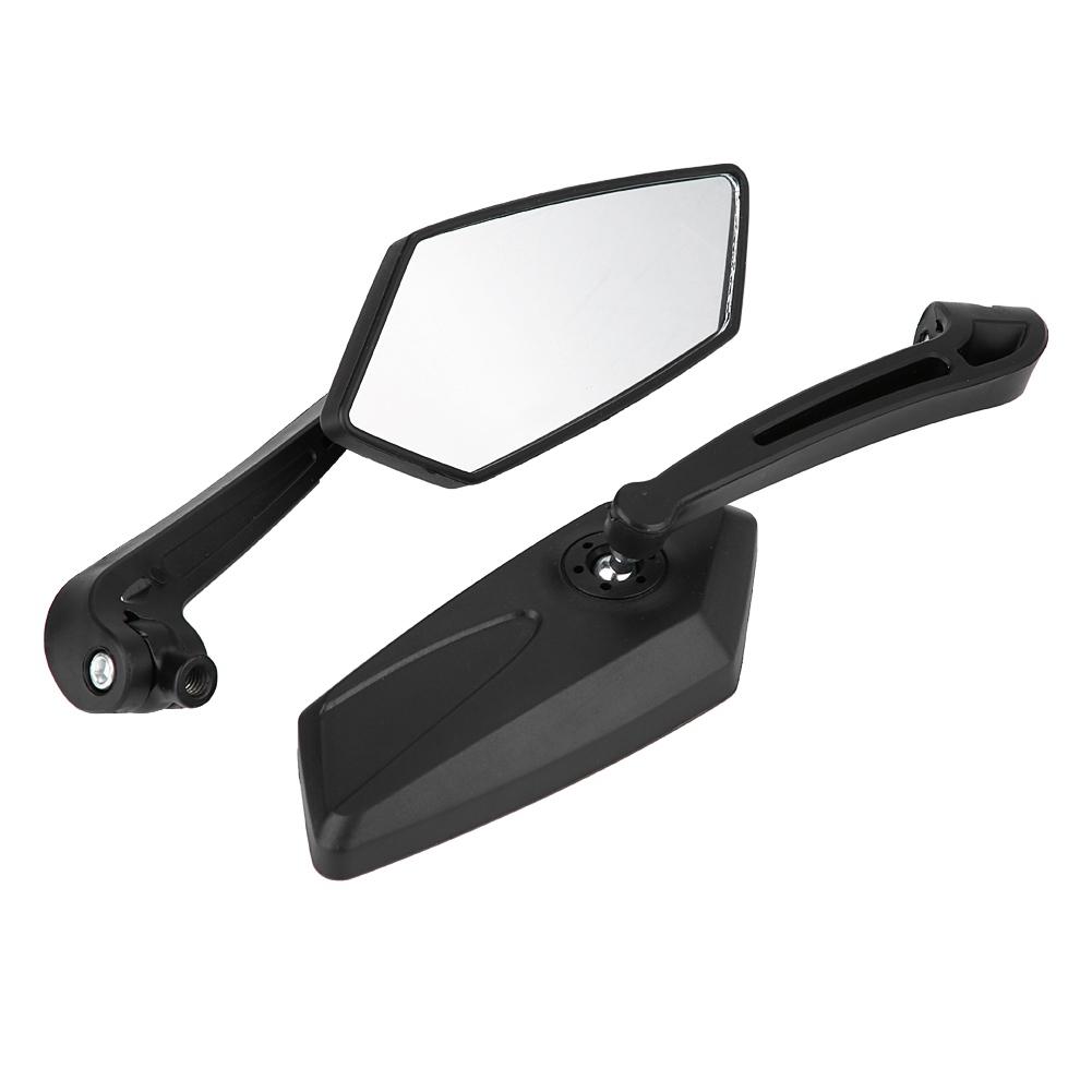 2 pcs Set Motorcycle Black l bar & R Bar Retro Side Rearview Mirror