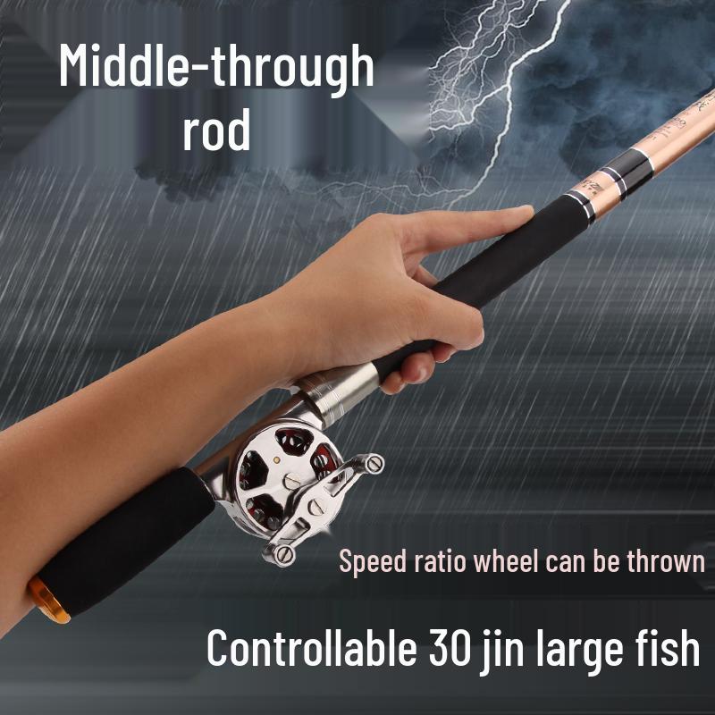 Zhongtong Ultraleichte 28-Ton Angelrute: Integrierter Rollenhalter & Innenverkabelung, Kurzer Abschnitt, Harte Handrute