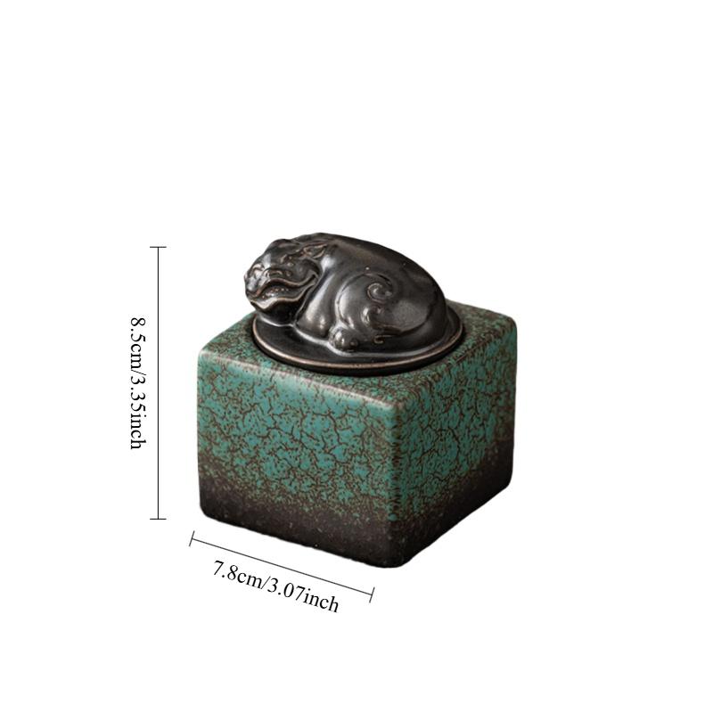1pcs Creative Ceramic Tea Jar Small Portable Tea Box Home Coffee Container Puer Tea Storage Pot Ceramic Teaware Accessories