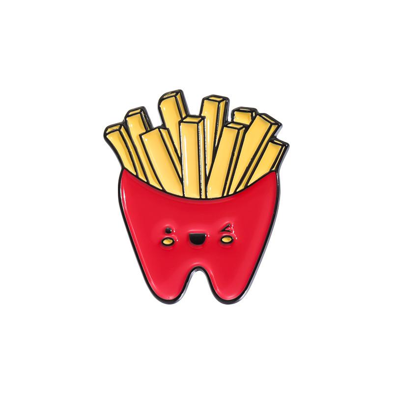 

Style Quirky Cartoon Tooth Alloy Brooch Colorful Fun Food Pin For All Ages QHXZ679