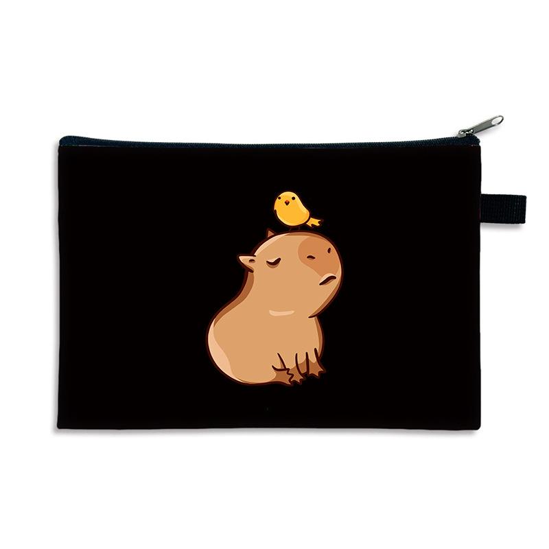 Printed Fashion Primary School Students Pencil Bag Creative Cartoon Pattern Zipper Stationery Pencil Bag Change Bag