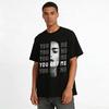Half Face Portrait GOT Print Trendy Casual Loose Crew Neck T-shirt Pure Cotton T-shirt